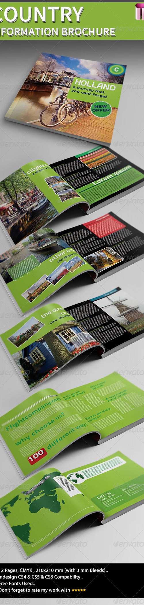 Country Information Brochure, Print Templates | GraphicRiver