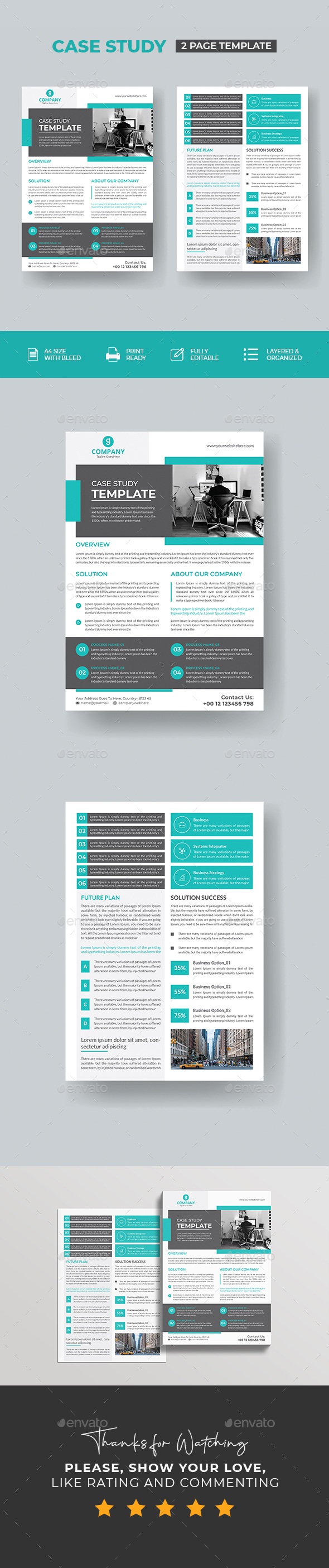 Case Study Template - Newsletters Print Templates