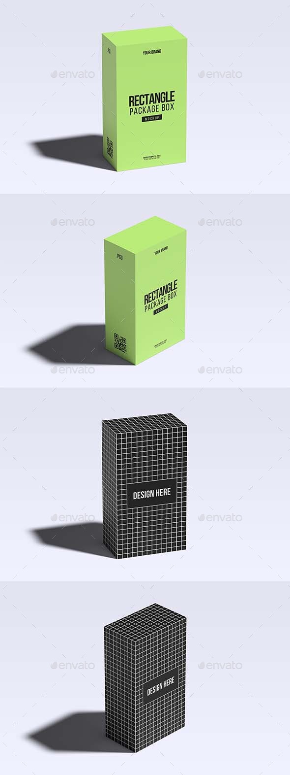 Vertical Rectangle Package Box Mockup, Graphics | GraphicRiver