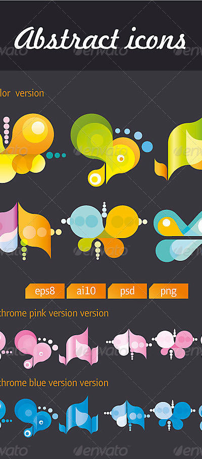 Abstract Icons #1, Vectors | GraphicRiver