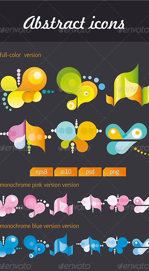 Abstract Icons #1, Vectors | GraphicRiver