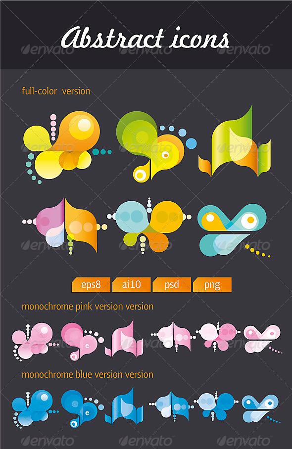 Abstract Icons #1, Vectors | GraphicRiver