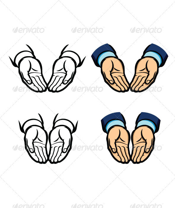 Vector Opened Hands, Vectors | GraphicRiver