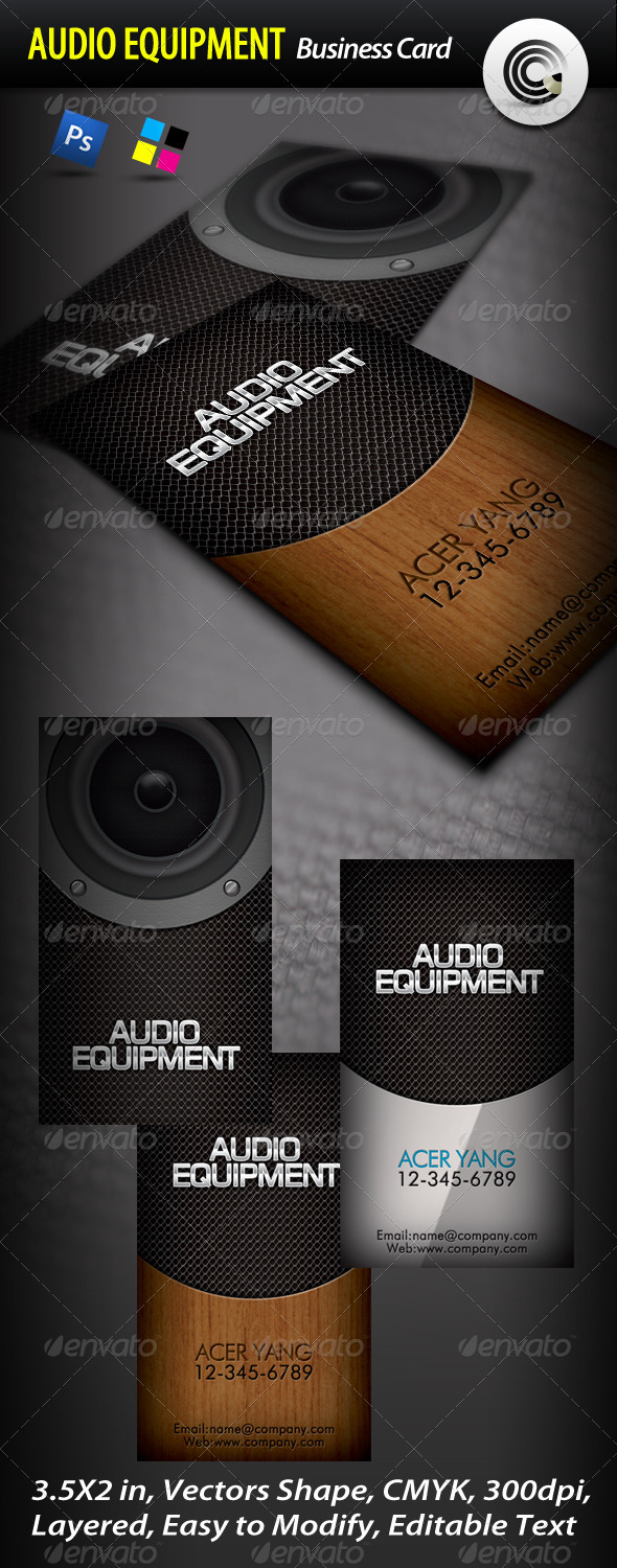 Audio Equipment Business Card, Print Templates | GraphicRiver