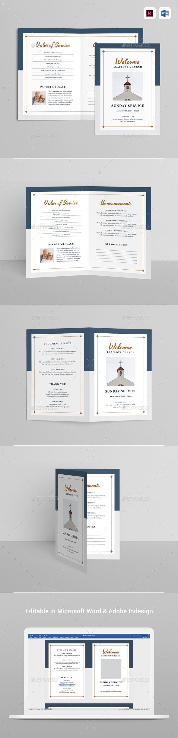 Church Service Program, Print Templates | GraphicRiver