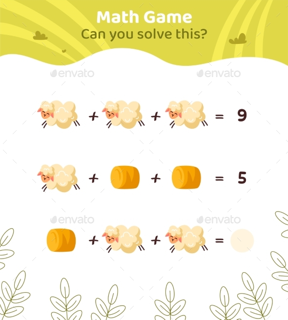 Math Game Vector Template, Vectors | GraphicRiver