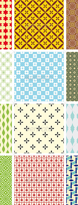 Geometric Vector Patterns, Vectors | GraphicRiver