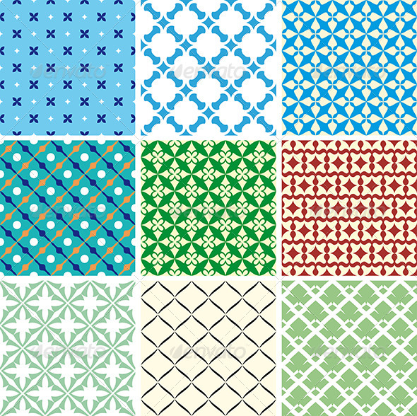 Geometric Vector Patterns, Vectors | GraphicRiver