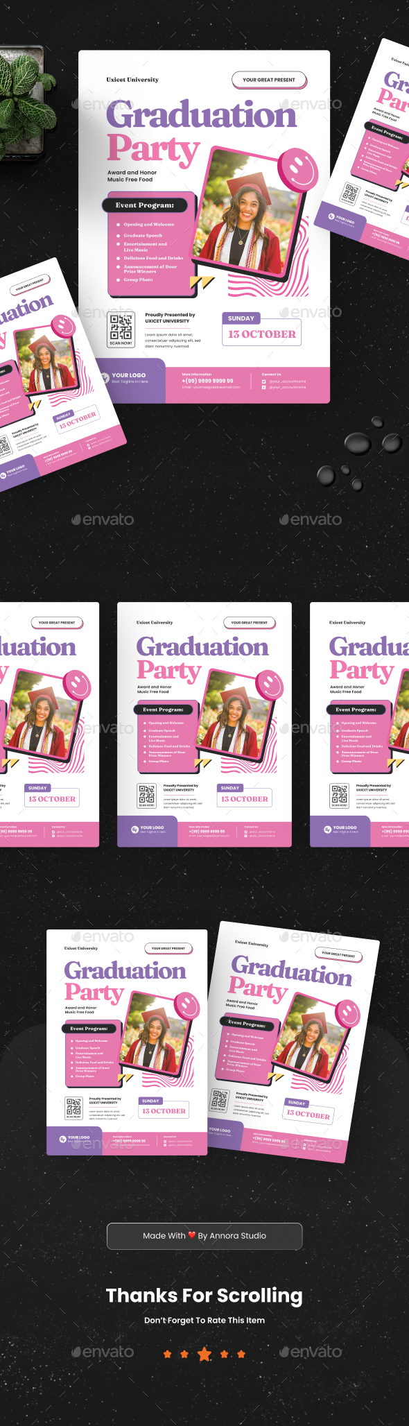 Graduation Party Flyer, Print Templates | GraphicRiver