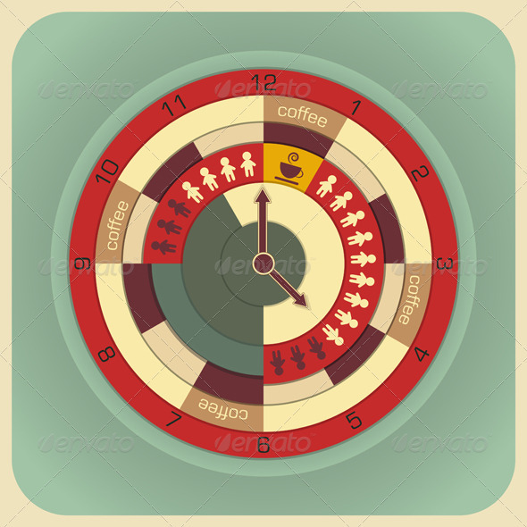 Infographics Work Time Concept, Vectors | GraphicRiver