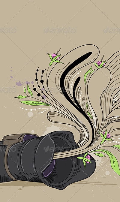 Abstract Background with Camera, Vectors | GraphicRiver