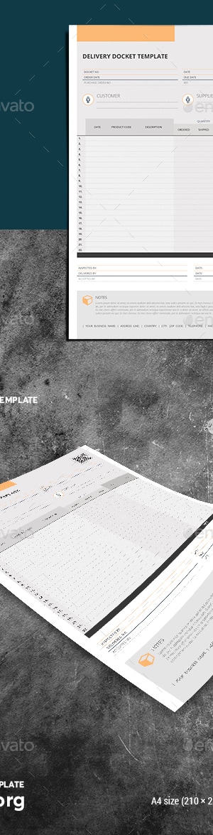 Delivery Docket Template, Print Templates | GraphicRiver
