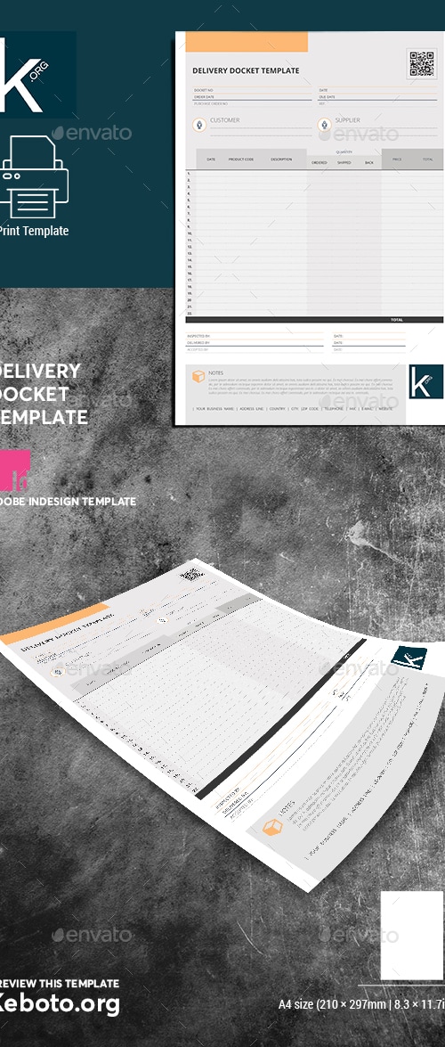 Delivery Docket Template, Print Templates | GraphicRiver