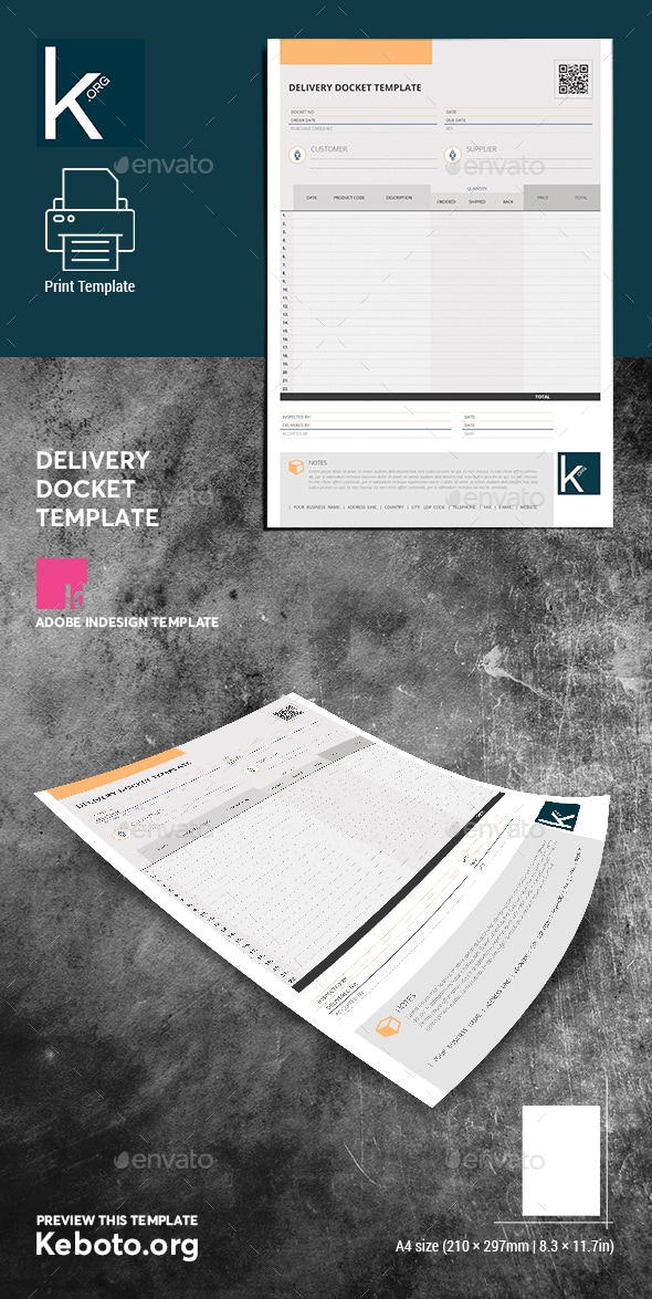 Delivery Docket Template, Print Templates | GraphicRiver