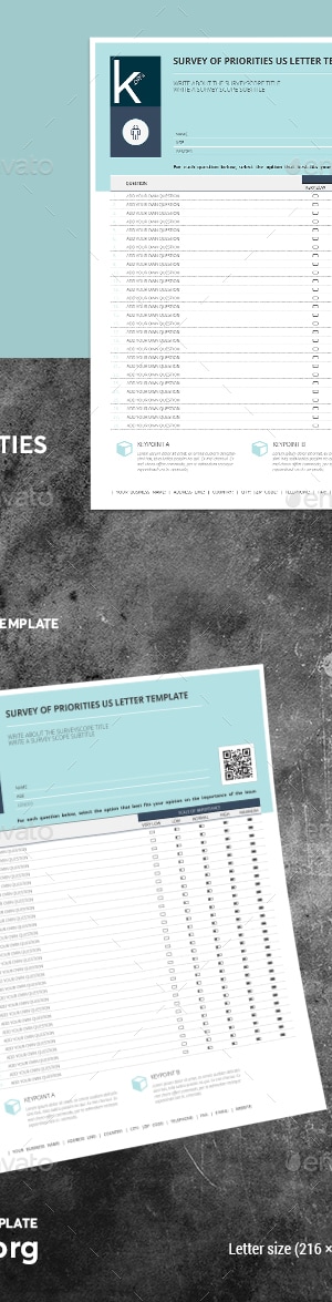 Survey of Priorities US Letter Template, Print Templates | GraphicRiver