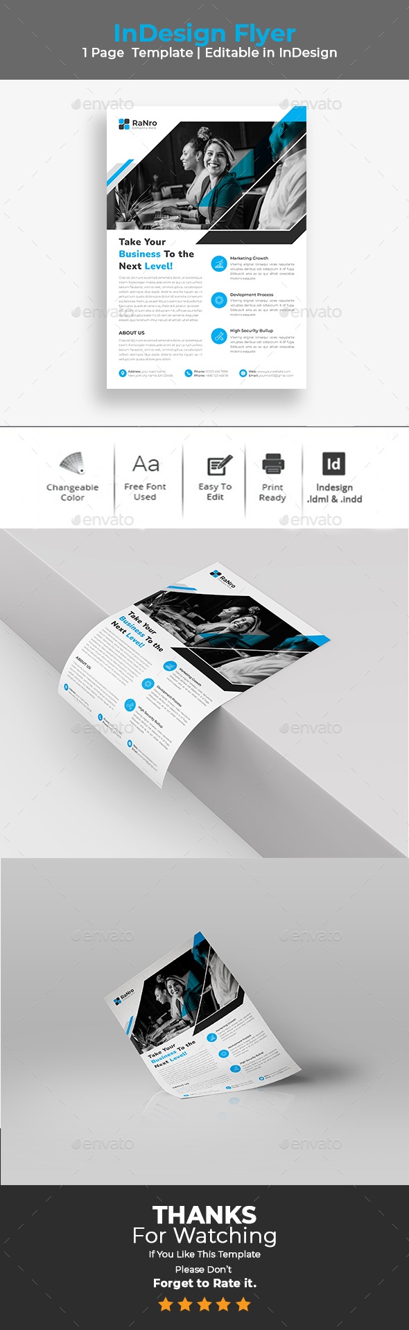 InDesign Corporate Business Flyer, Print Templates | GraphicRiver