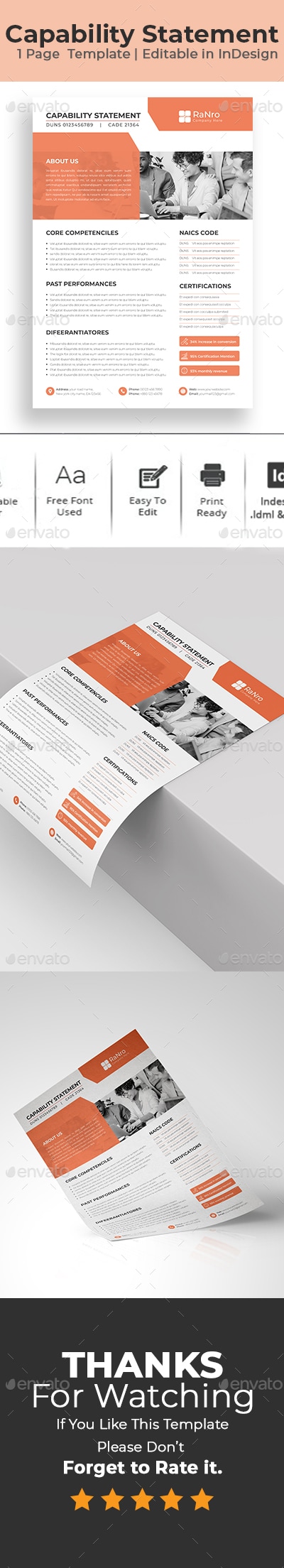 Capability Statement, Print Templates | GraphicRiver