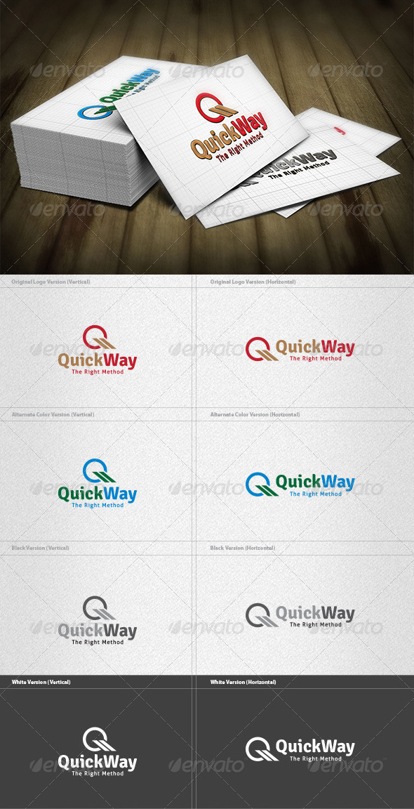 Quick Way Logo, Logo Templates | GraphicRiver