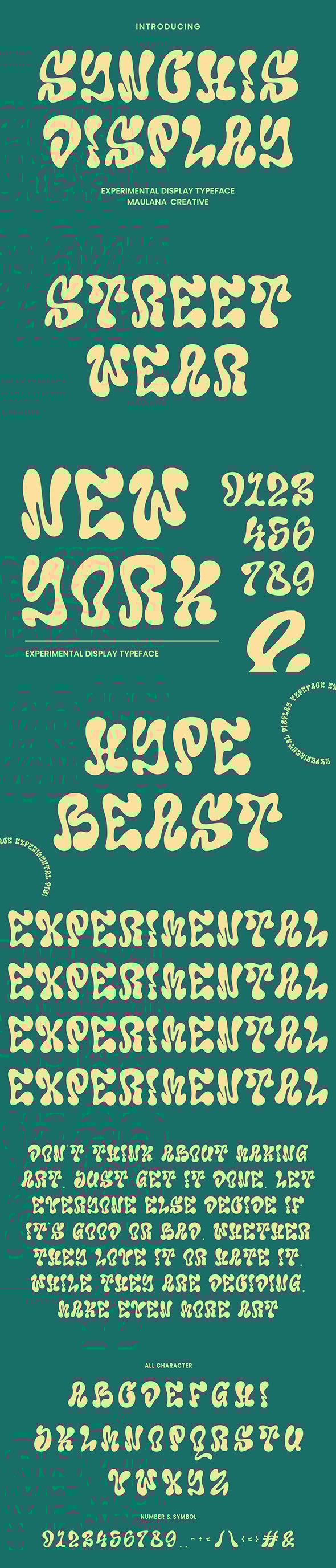 Synchis Experimental Display Typeface, Fonts | GraphicRiver