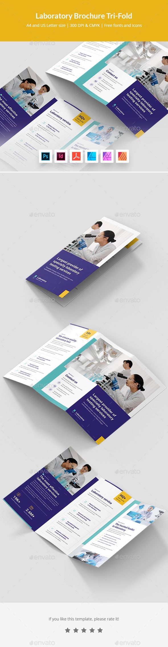 Laboratory Brochure Tri-Fold Template, Print Templates | GraphicRiver