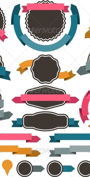 Set of Retro Design Elements., Vectors | GraphicRiver