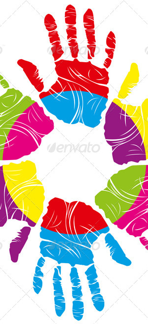 Color Hand Print, Vectors | GraphicRiver