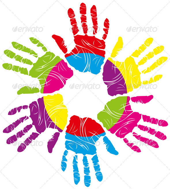 Color Hand Print, Vectors | GraphicRiver