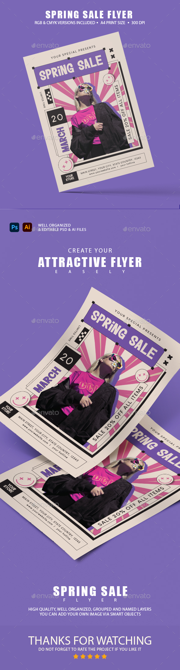 Spring Sale Flyer, Print Templates | GraphicRiver