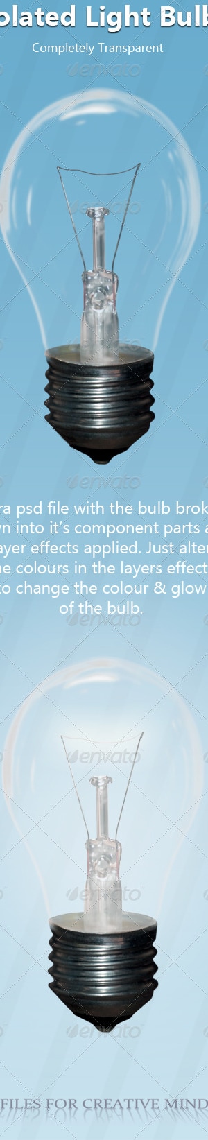 Transparent Light Bulb, Isolated Objects | GraphicRiver