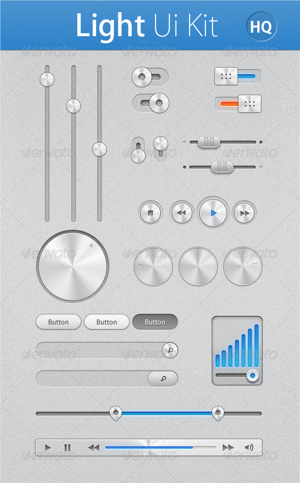 Light Ui Kit, Web Elements | GraphicRiver