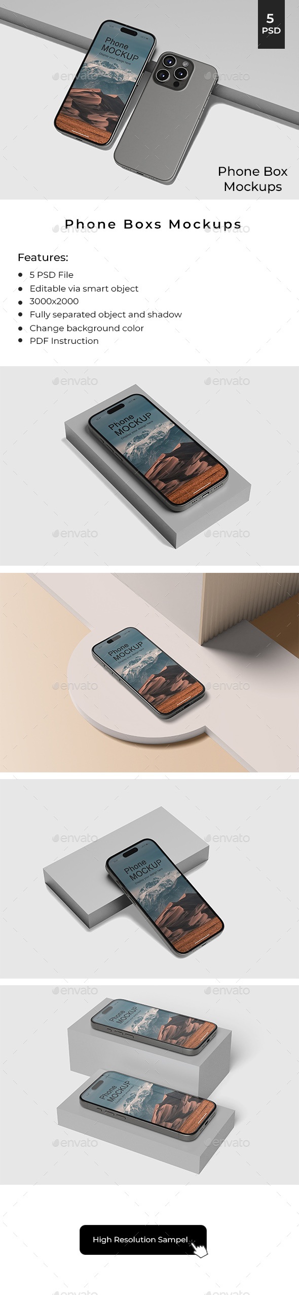 Phone Box Mockup, Graphics | GraphicRiver