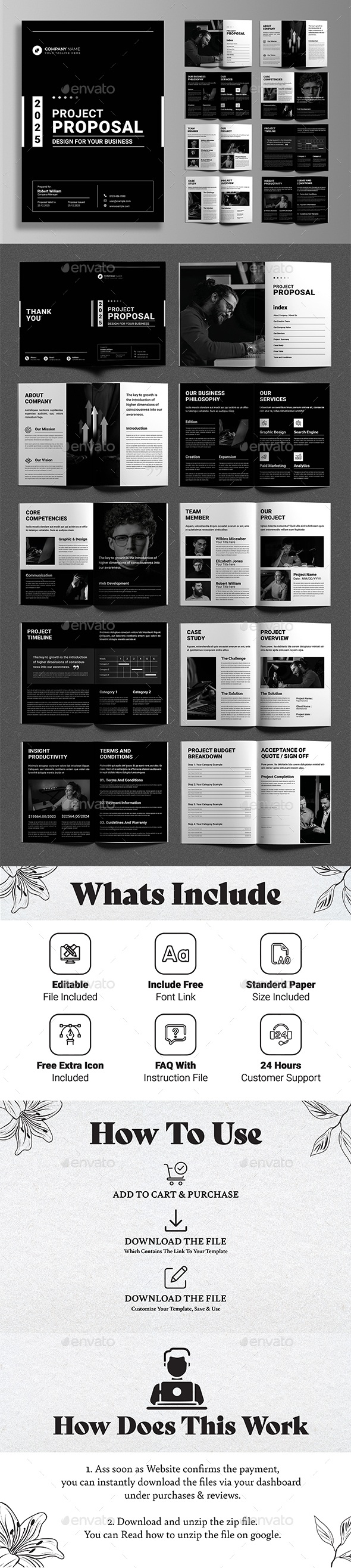 Project Proposal Design Template, Print Templates | GraphicRiver
