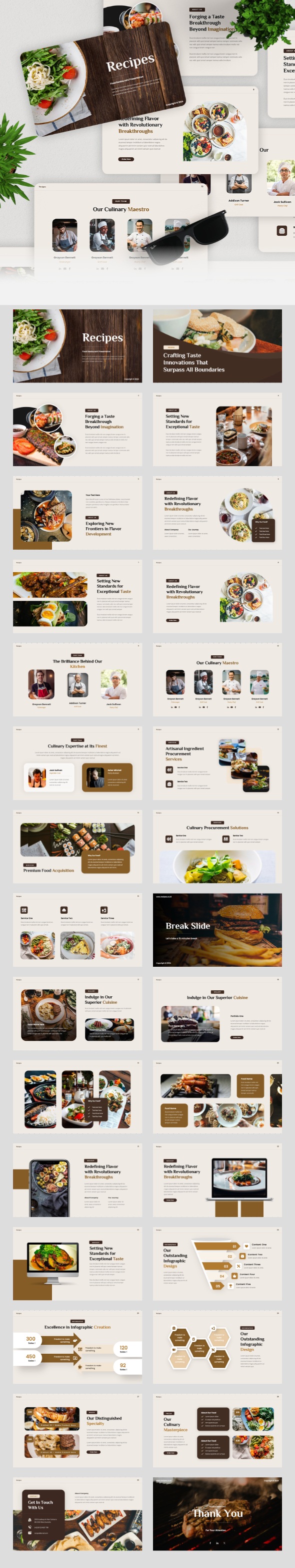 Recipes - Food PowerPoint Template, Presentation Templates | GraphicRiver