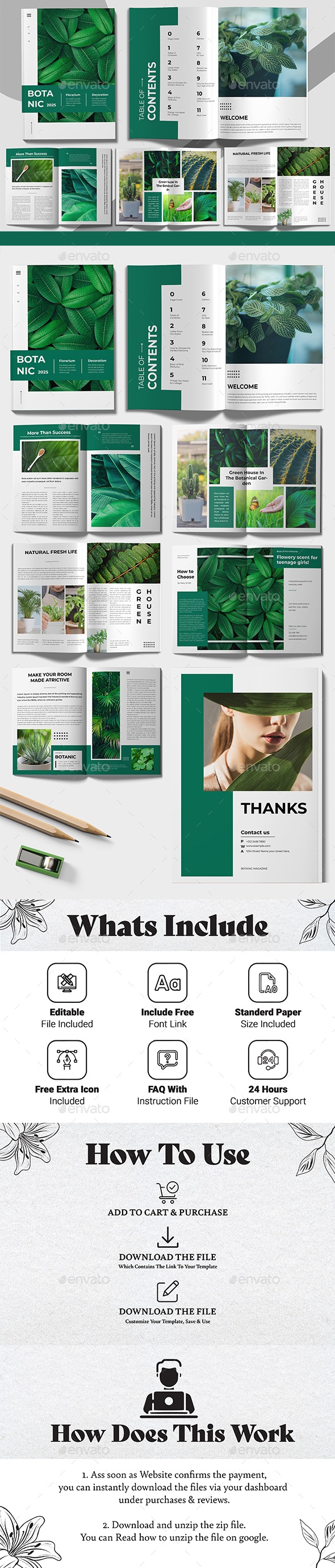 Botanic Magazine Design Layout, Print Templates | GraphicRiver