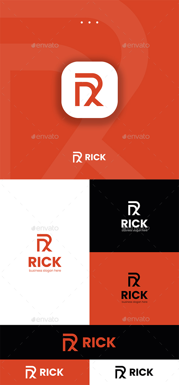 Letter R Minimal Logo - Rick, Logo Templates | GraphicRiver