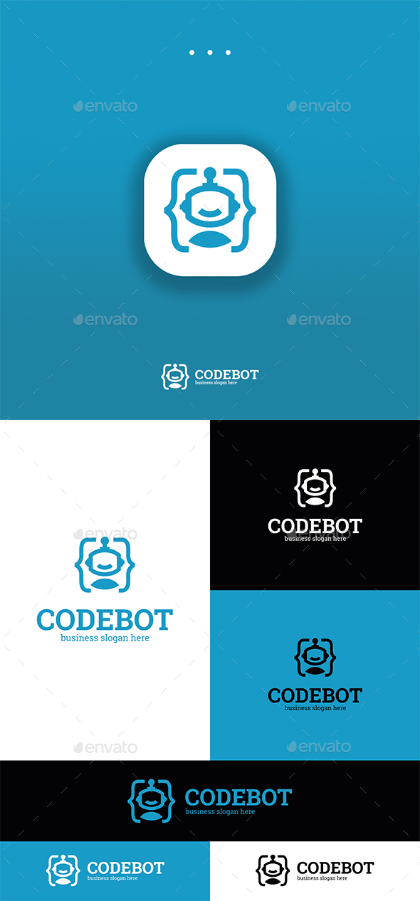 Code Bot Logo, Logo Templates | GraphicRiver