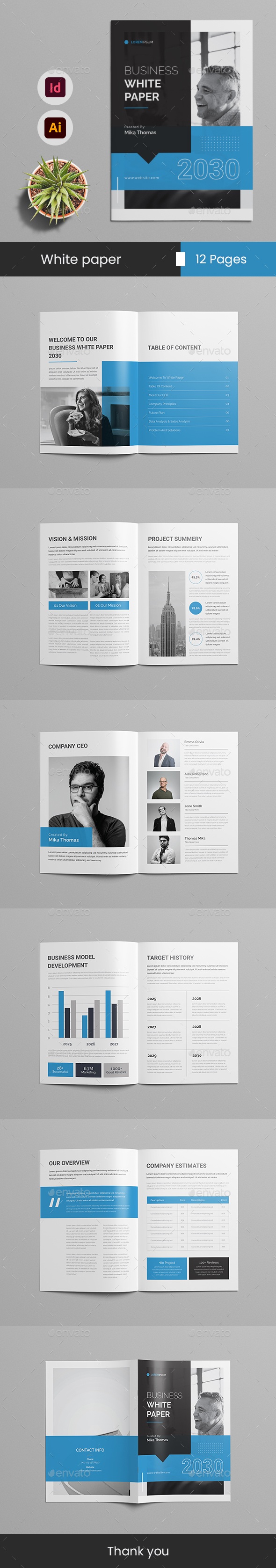 White Paper Layout, Print Templates | GraphicRiver
