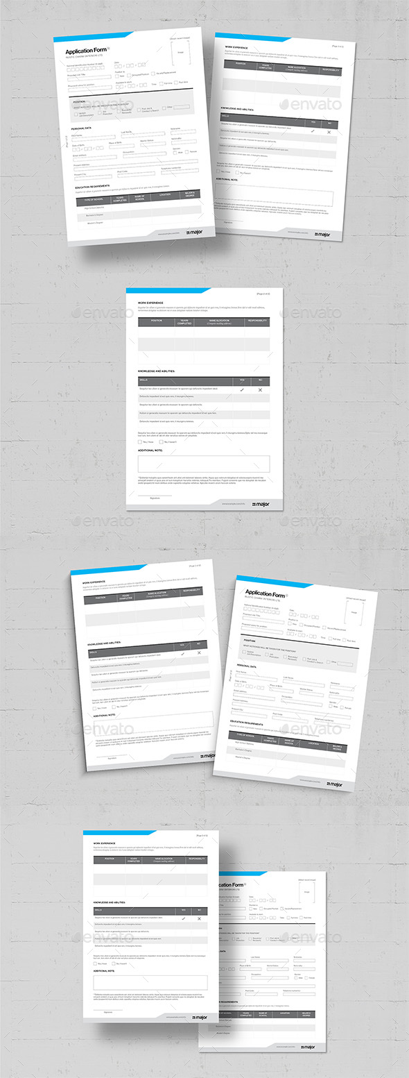 Application Form Template, Print Templates | GraphicRiver