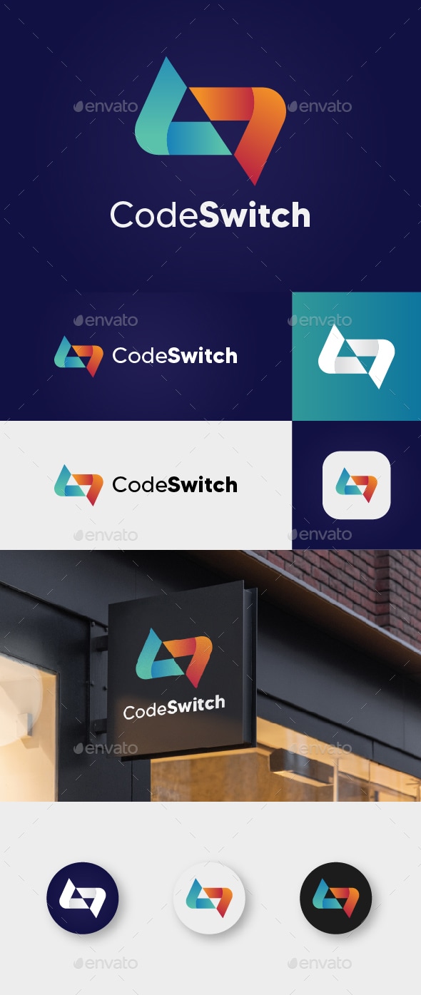 Code Switch Logo, Logo Templates | GraphicRiver