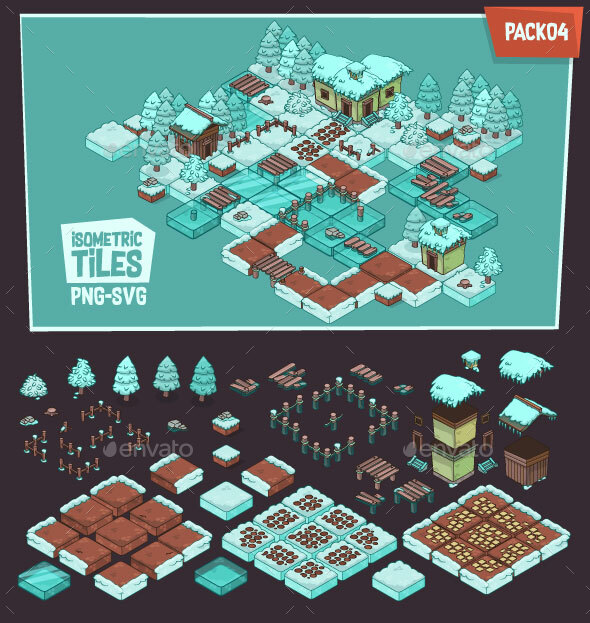 Isometric Tiles - Pack 04, Game Assets | GraphicRiver