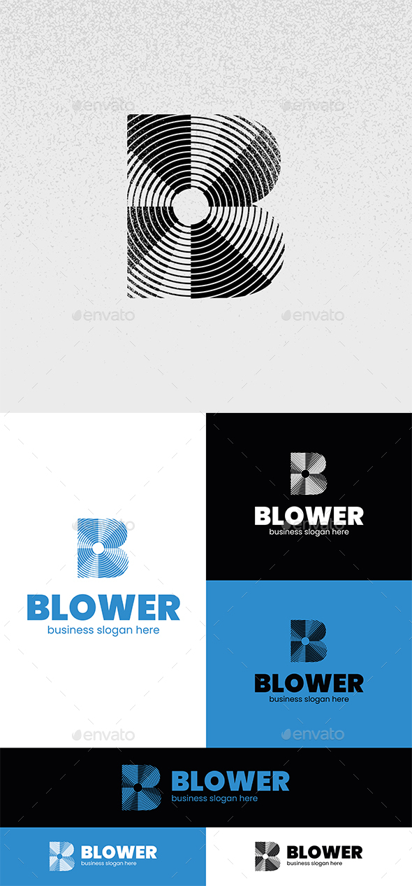 Blower Logo Letter B, Logo Templates | GraphicRiver