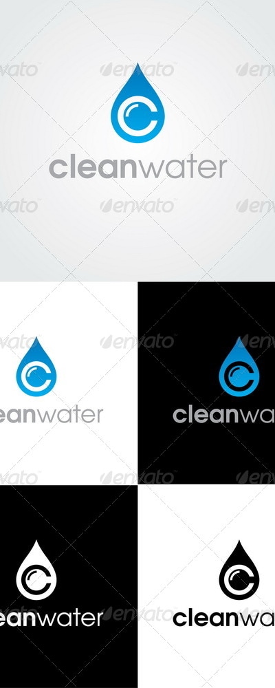 Clean Water Logo, Logo Templates | GraphicRiver