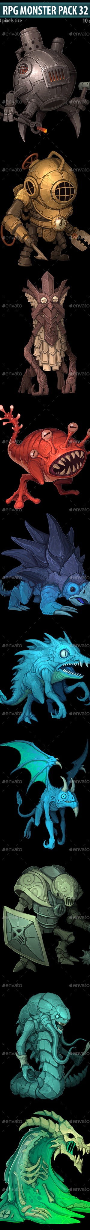 RPG Monster Pack 32, Game Assets | GraphicRiver