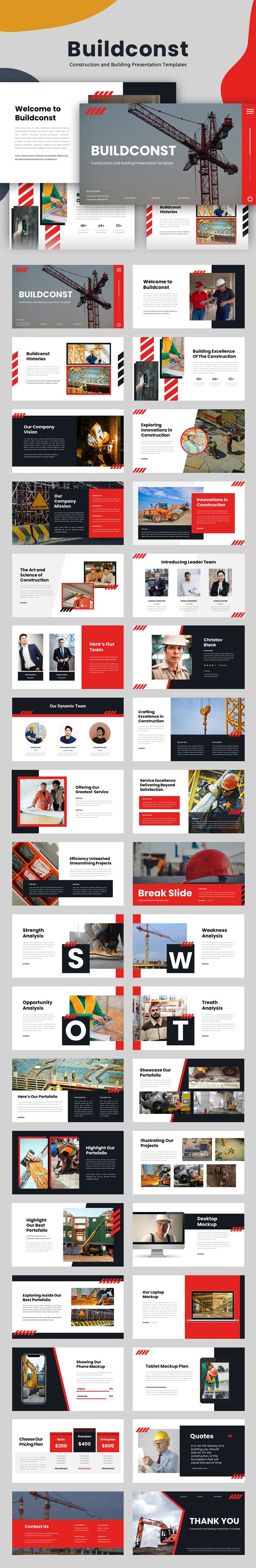 Buildconst - Construction & Building PowerPoint Template, Presentation ...