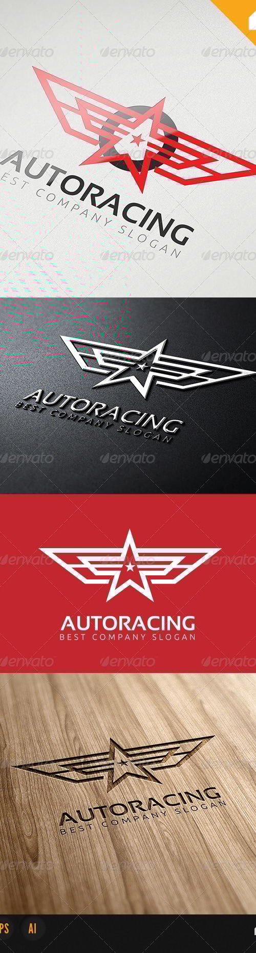 Auto Racing Logo, Logo Templates | GraphicRiver