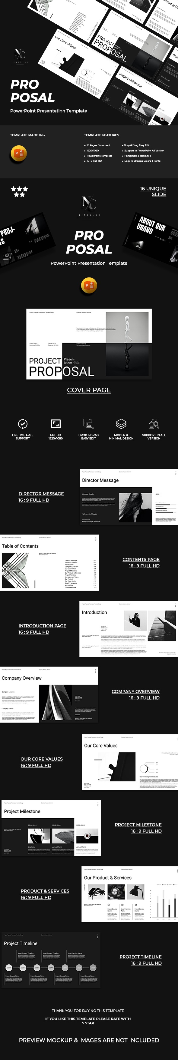 Project Proposal PowerPoint Presentation Template - Business PowerPoint Templates