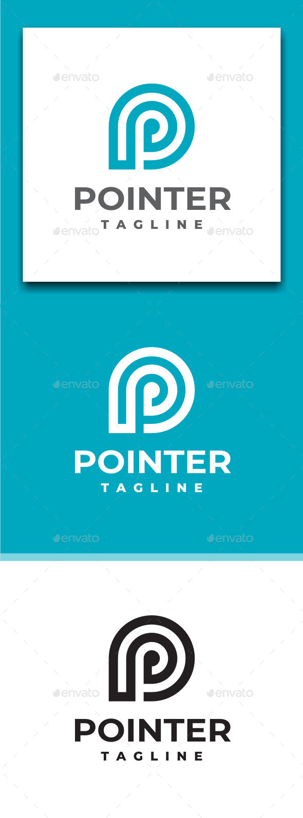 Pointer Letter P Logo Template, Logo Templates | GraphicRiver