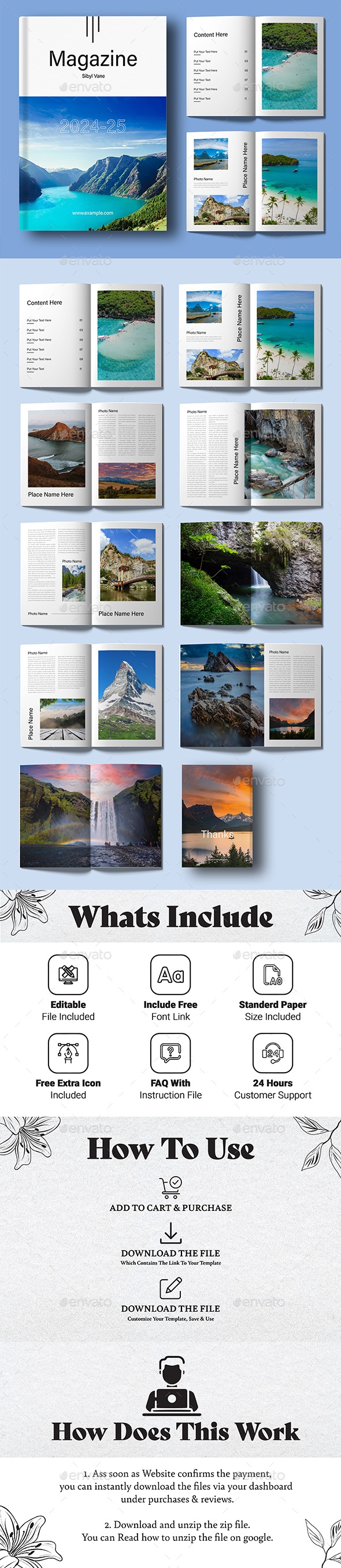 Magazine Template Layout, Print Templates | GraphicRiver