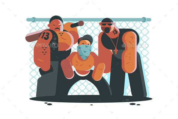 Three Intimidating Figures, Vectors | GraphicRiver