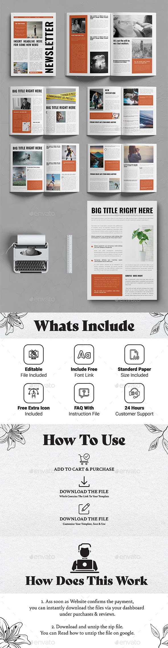 Newsletter Template, Print Templates | GraphicRiver
